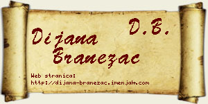 Dijana Branežac vizit kartica